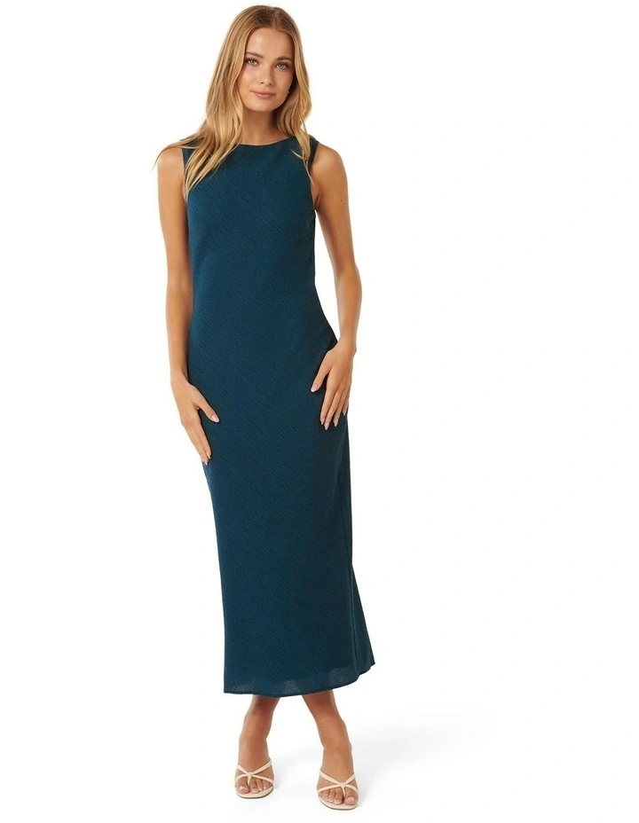 Aliza Column Midi Dress in Blue