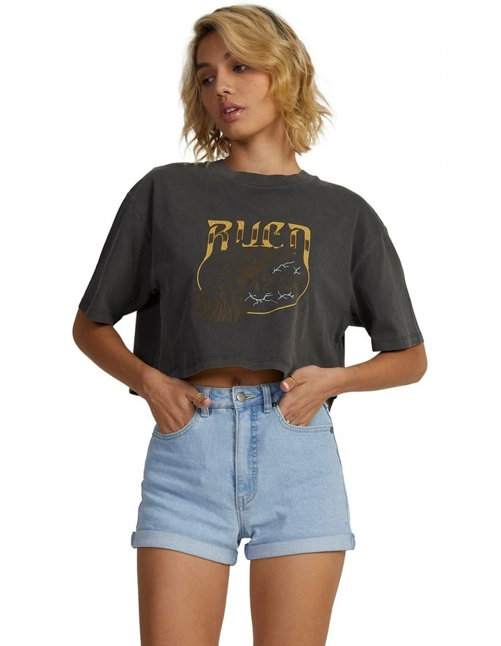Eagle Half T-shirt in Washed Black