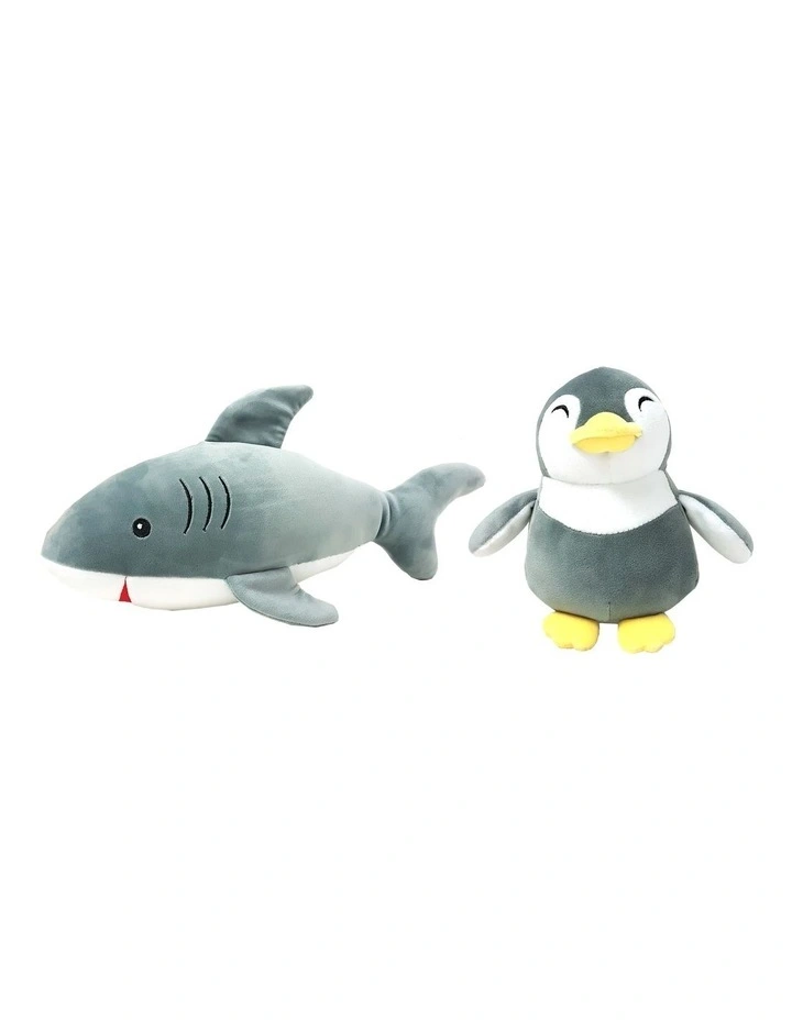 Shark And Penguin Plush Toys