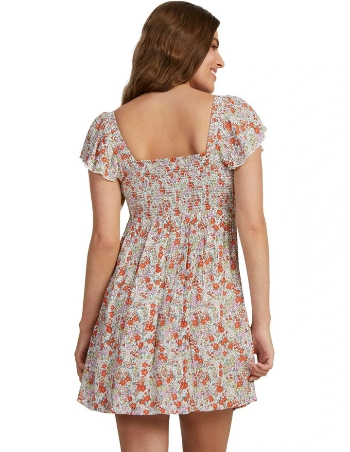 Oceanview Mini Dress in Tiger Lily Autumn Ditsy