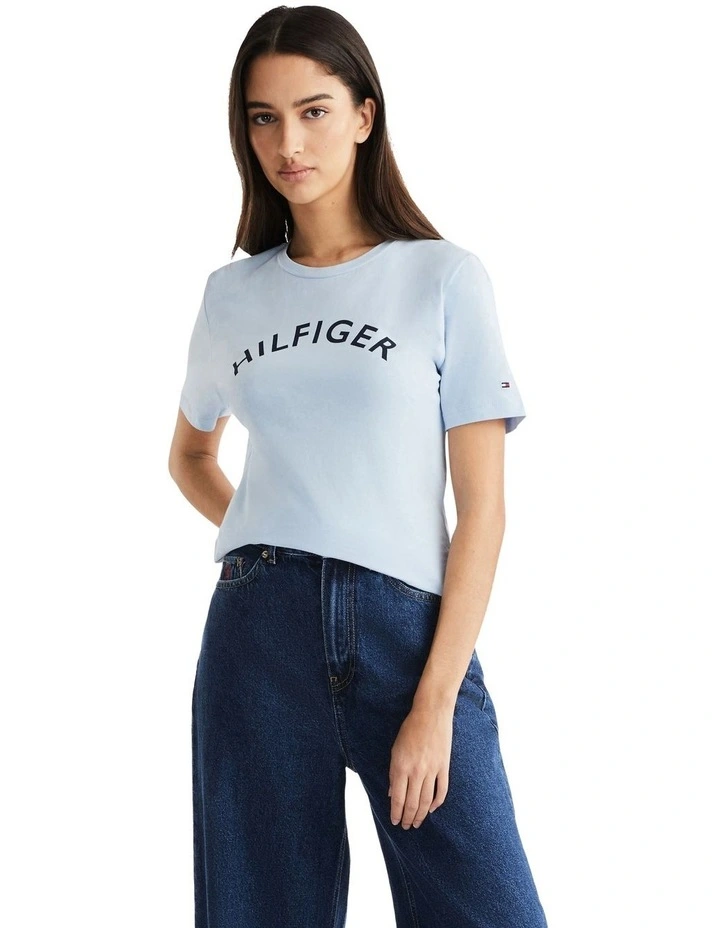 Slim Vintage Varsity Tee in Blue
