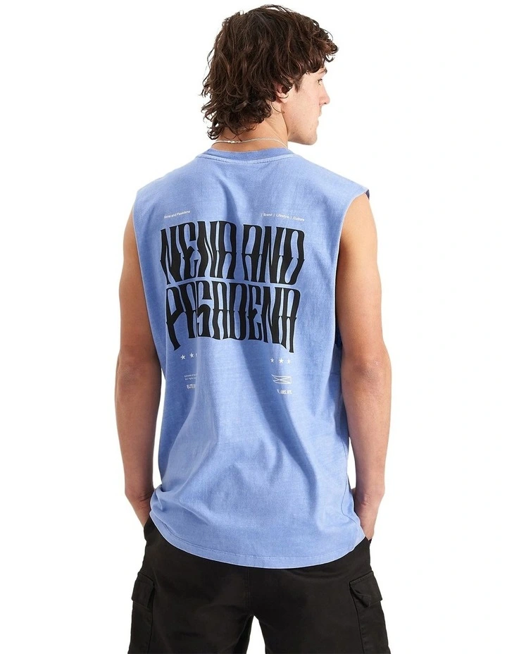 Regulations Relaxed Muscle Tee in Pigment Blue
