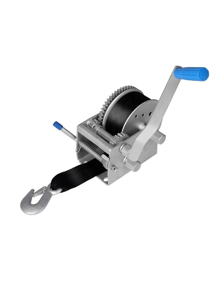 3000kg/6615LBS Boat Hand Winch in Silver/Black