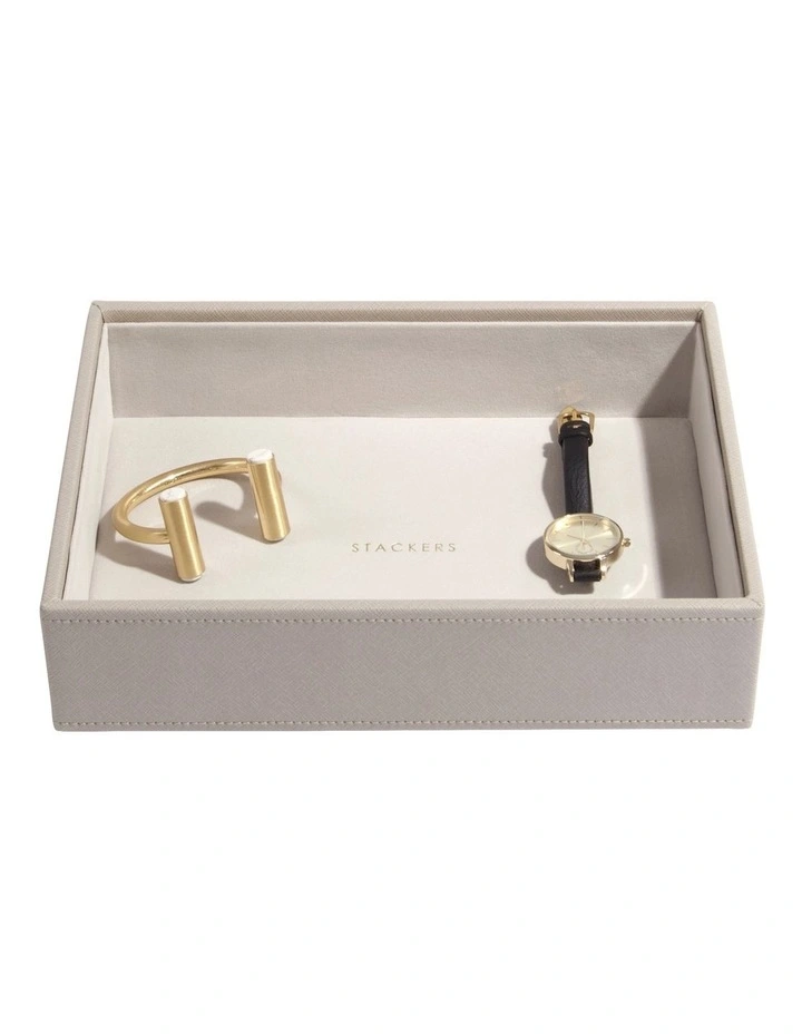 Classic Deep Chunky Layer Taupe Jewellery Box