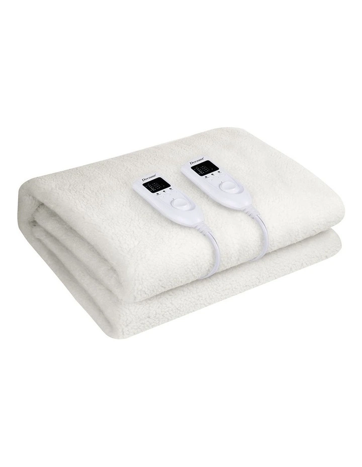 Double 350GSM Electric Blanket in White