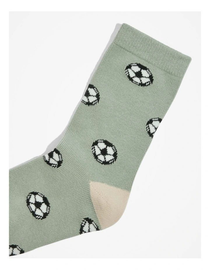 Organically Grown Cotton Blend Soccer Sock in Fern
