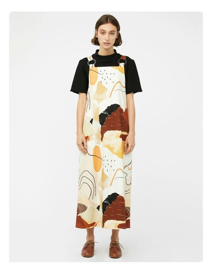 Classic Pinafore Dress in Desert Print