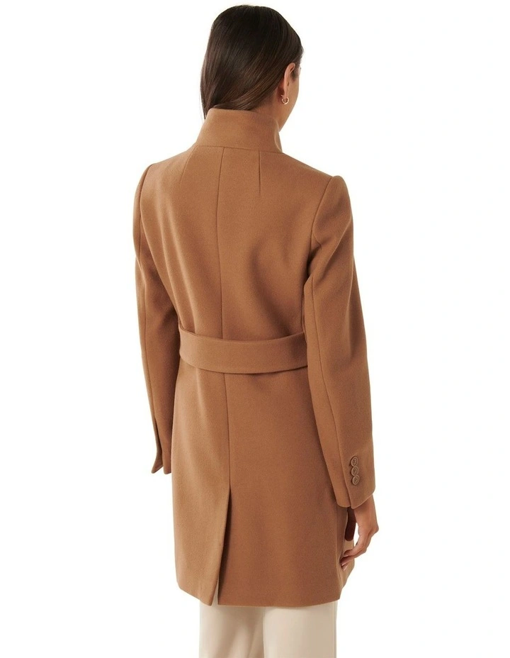 Debbie Funnel Collar Coat in Brown