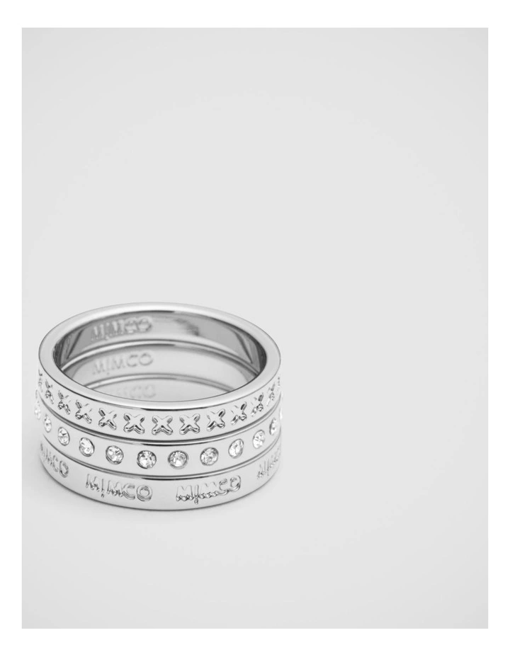 Halo Ring Stack in Silver