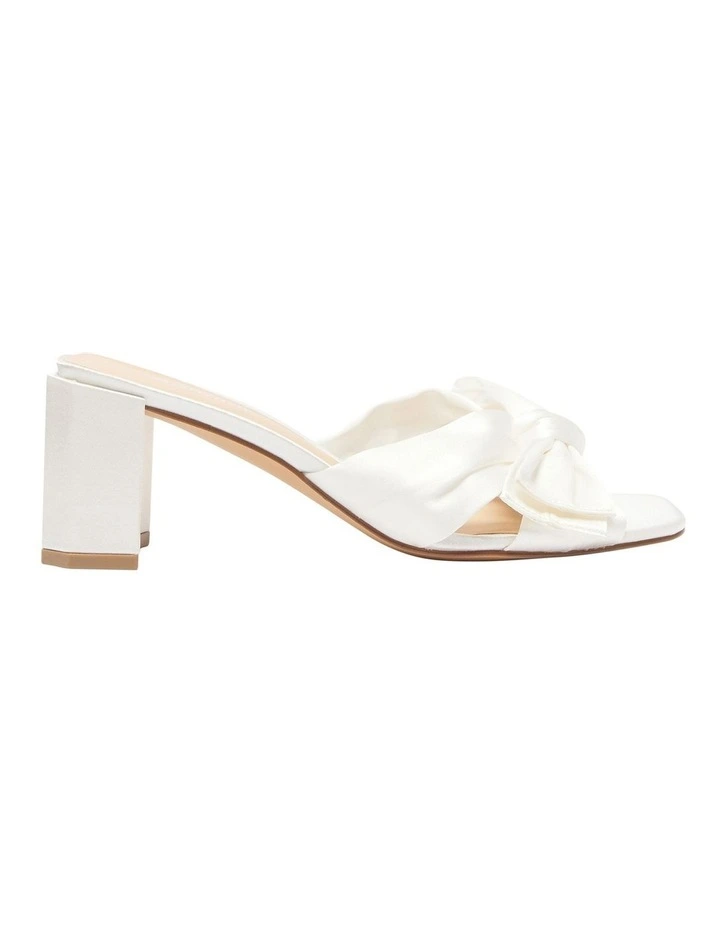 Aria Sandals in Ivory Satin