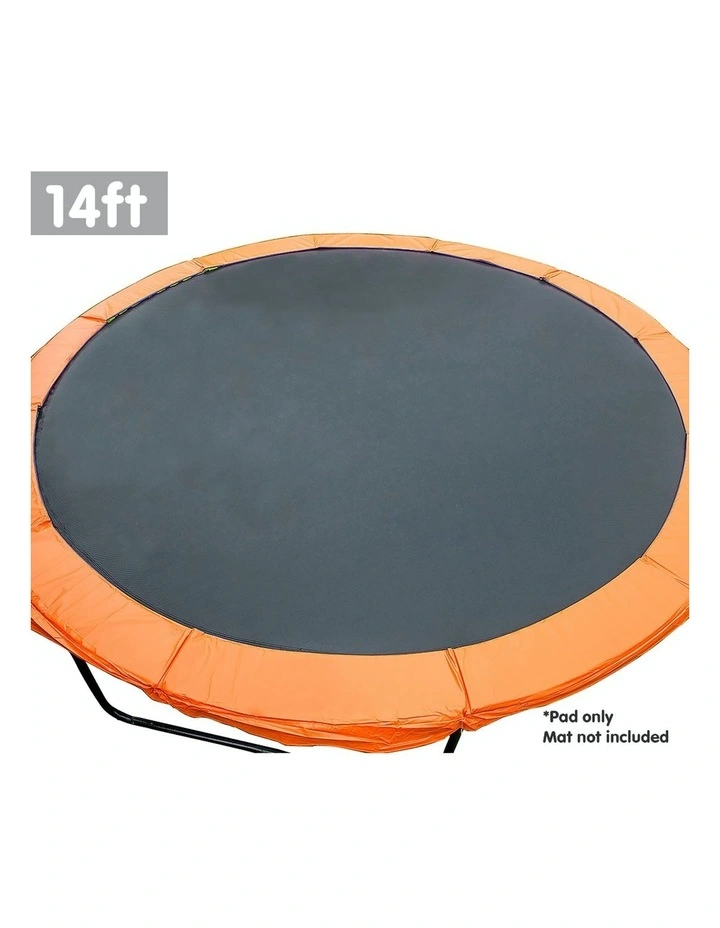 Replacement Trampoline Pad Reinforced Outdoor Round Spring Cover 14ft Orange