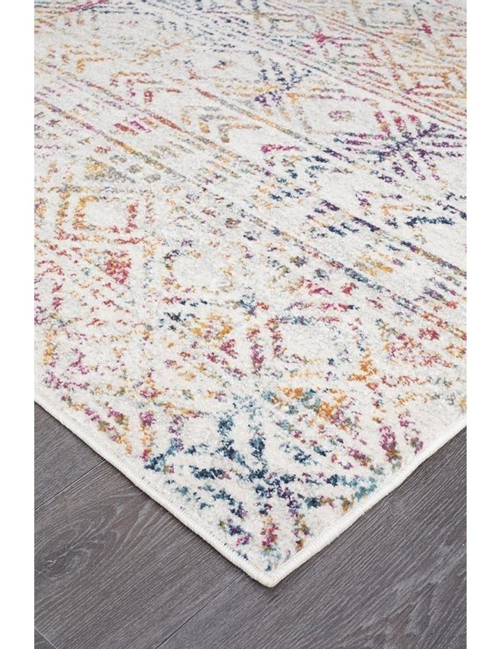 Oasis Ismail Multi Grey Rustic Runner Rug