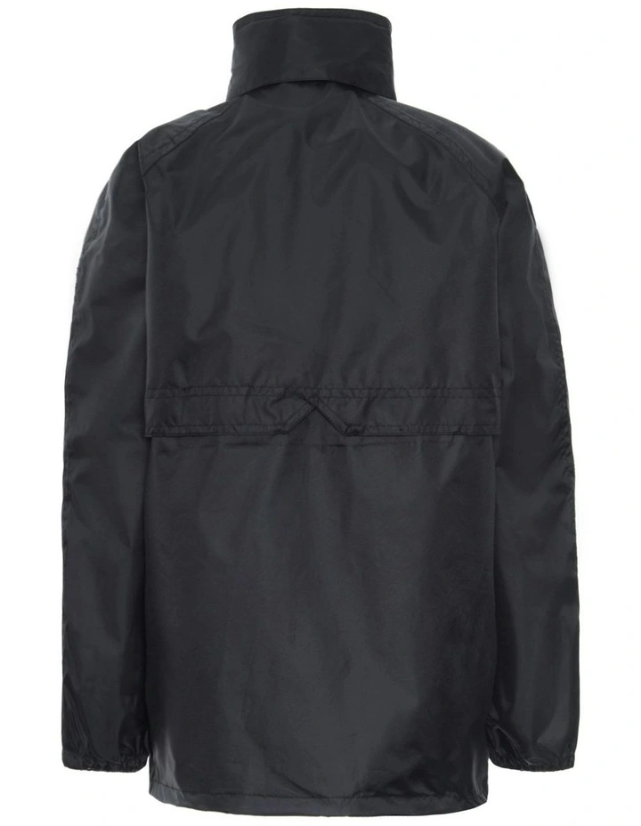 Stowaway Waterproof Rain Jacket in Black