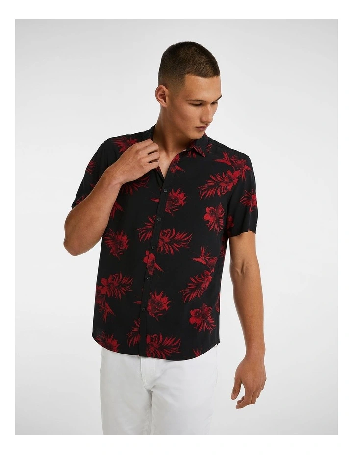 Nico Floral Shirt in Black