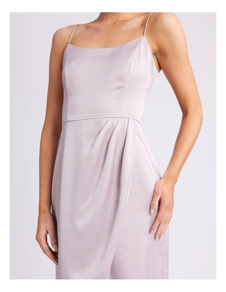 Montreal Cross Front Dress in Grey