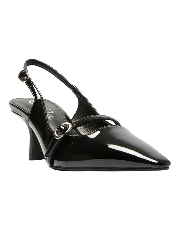 Ashley Heeled Shoes in Black Patent