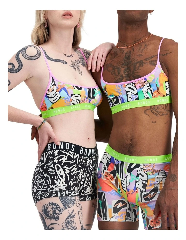 Icons Scoop Crop Bra in Multi
