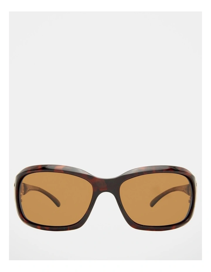 Anna Polarised Rectangle 383978 Sunglasses in Brown