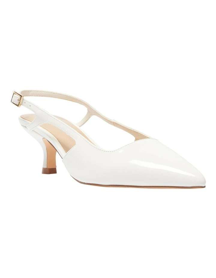 Verve Heeled Shoes in Bone Patent