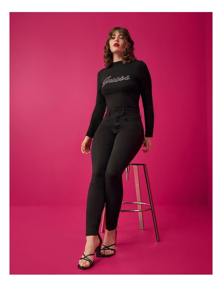 Shape Up Denim Jeans in Black