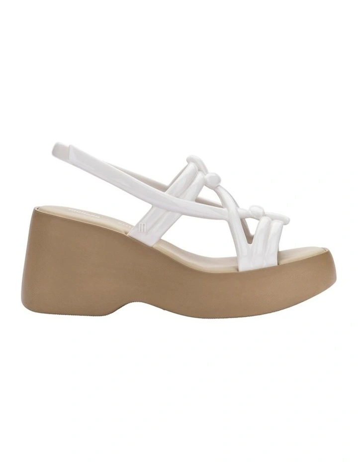 Melissa Sand Salinas Platform Sandal in Beige/White