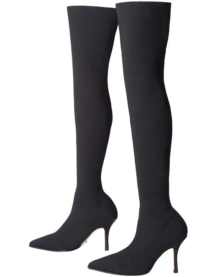 Kori Black Sock Knit Boot