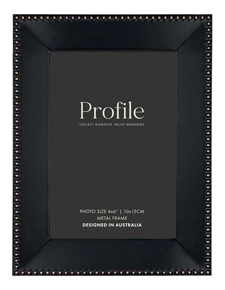 Noble Metal Photo Frame 4x6" in Black