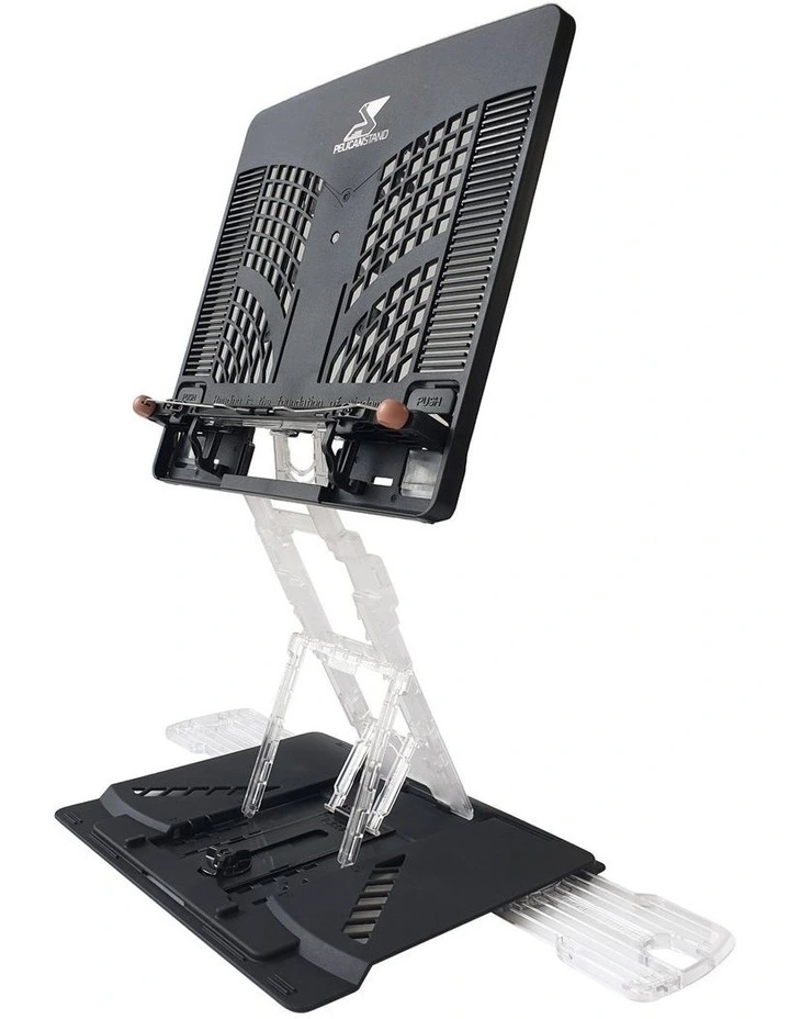 Adjustable Laptop Holder Foldable Tablet Book PC Desk in Black