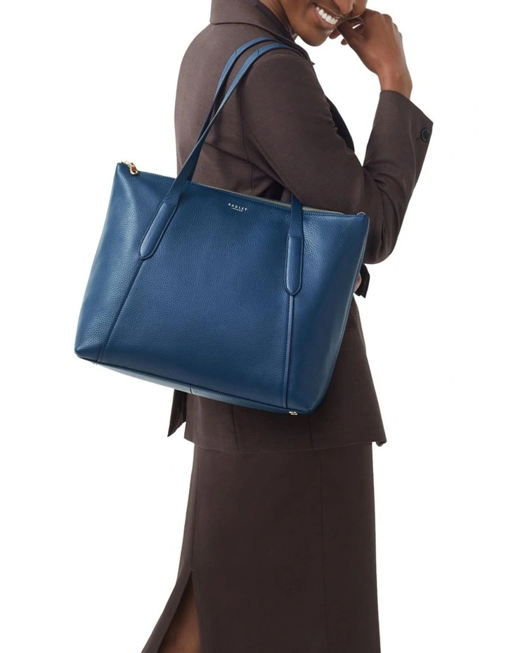 Wood Street 2.0 Large Zip-Top Tote in Deep Sea