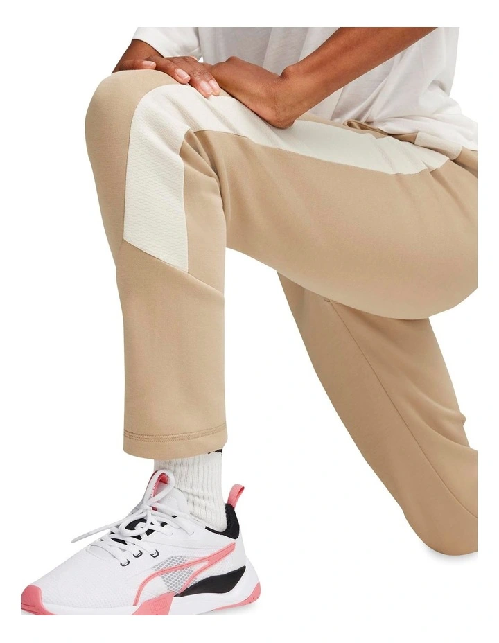 Evo Stripe High-Waist Pants in Brown