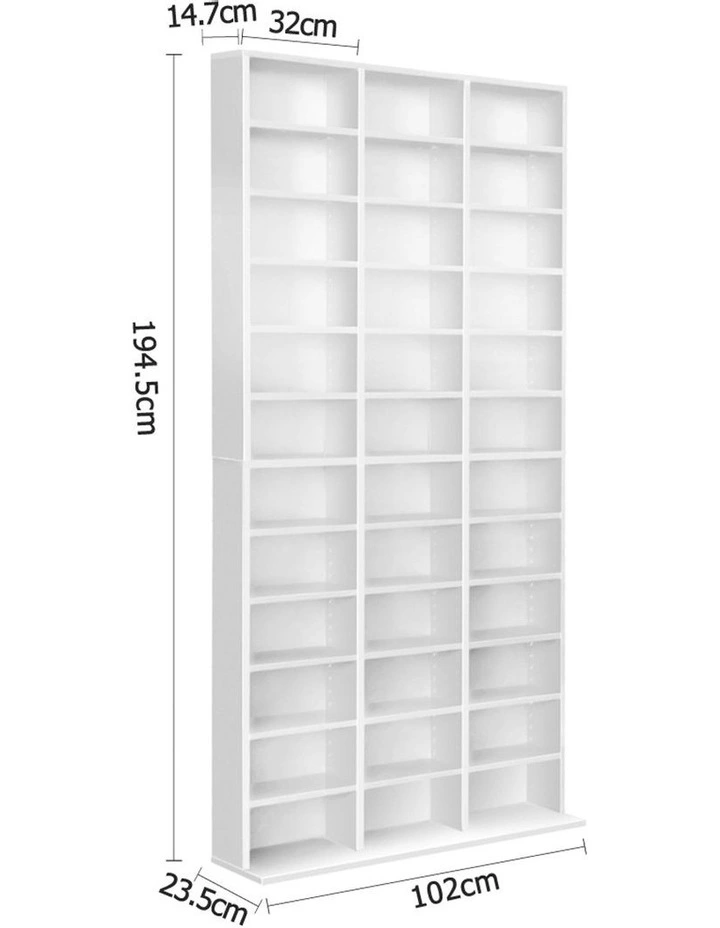 Adjustable Book Storage Shelf Rack Unit