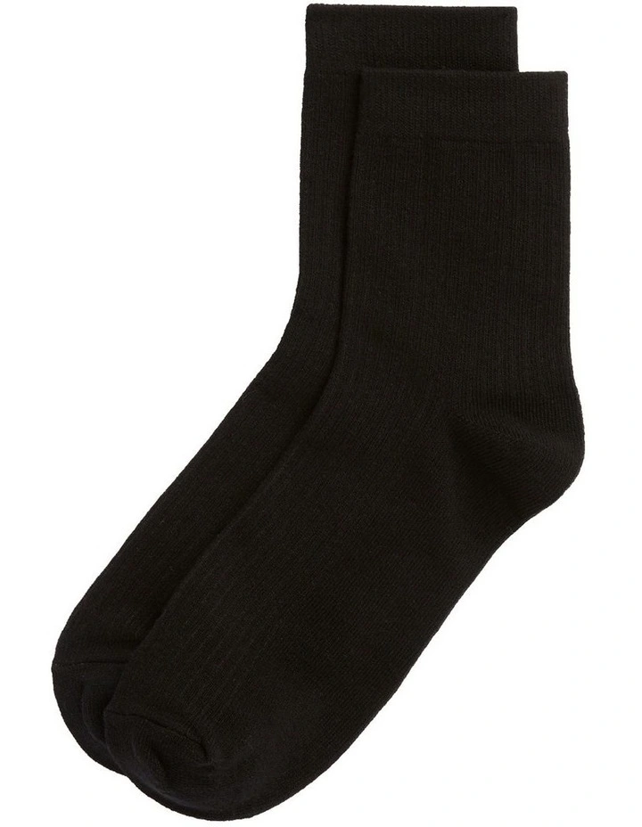Quarter Crew Sock in Black