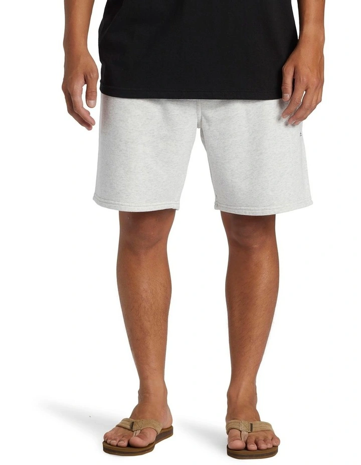 Salt Water Sweat Shorts in White Marble Heather
