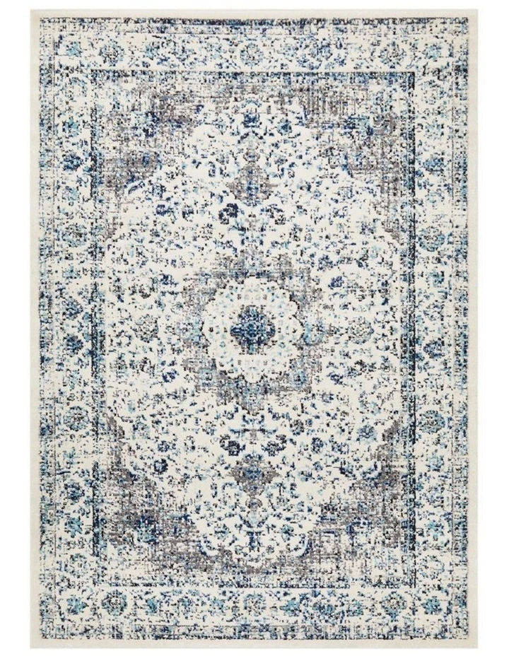 Evoke Mist Transitional Rug in White