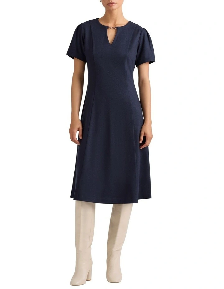 Avalon Felted Wool Dress in Deep Sea