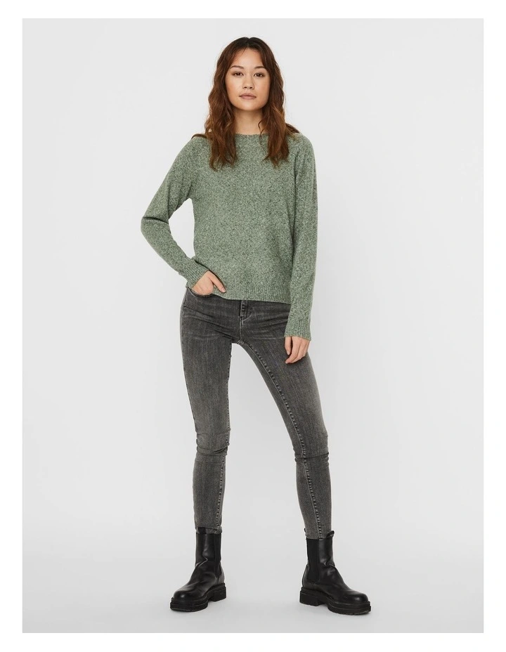 Doffy Long Sleeve Knit Jumper in Laurel Wreath Melang