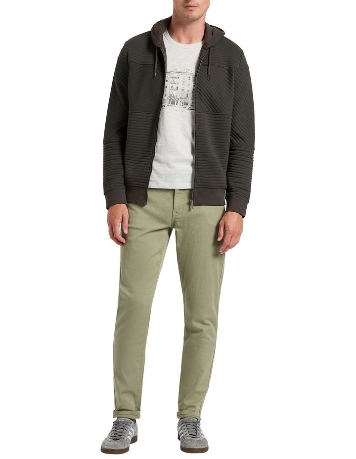 Helme Zip Thru Hoodie in Charcoal