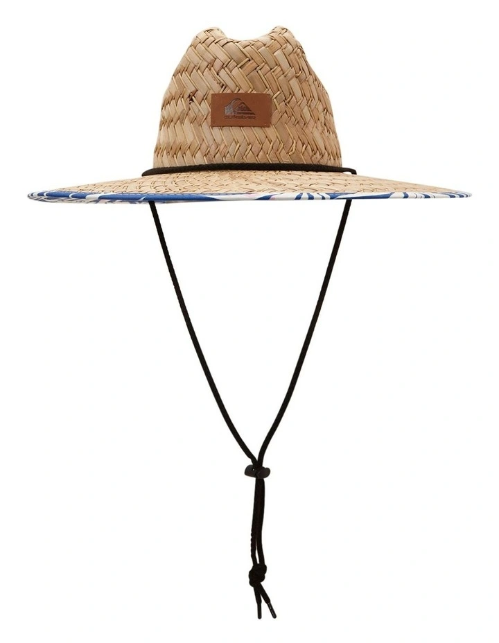 Pierside Straw Lifeguard Hat in Monaco Blue