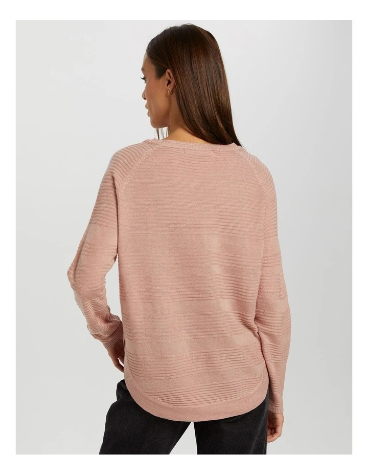 Caviar Knit Jumper in Adobe Rose