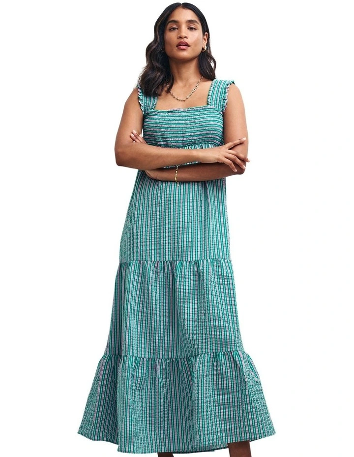 Maya Midi Dress in Green
