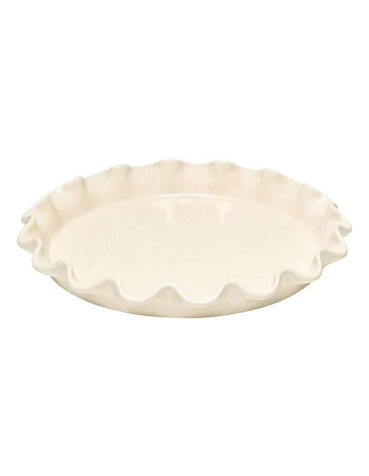 Ruffled Tart Dish 1L in Clay