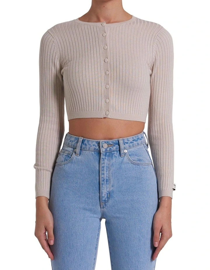 Button Up Knit Top in Milk