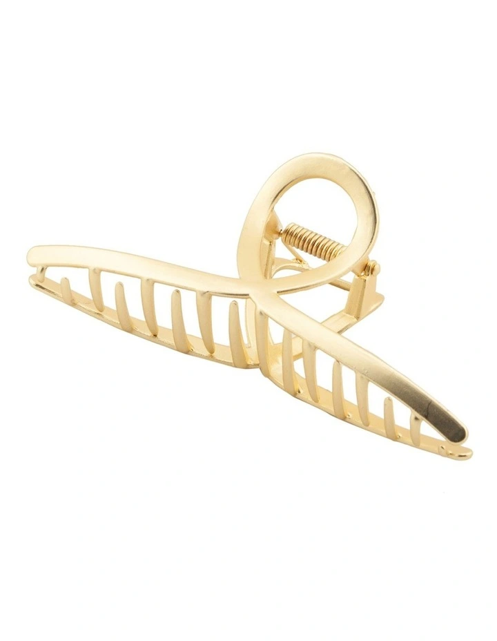 Loop Hair Clip in Matte Gold