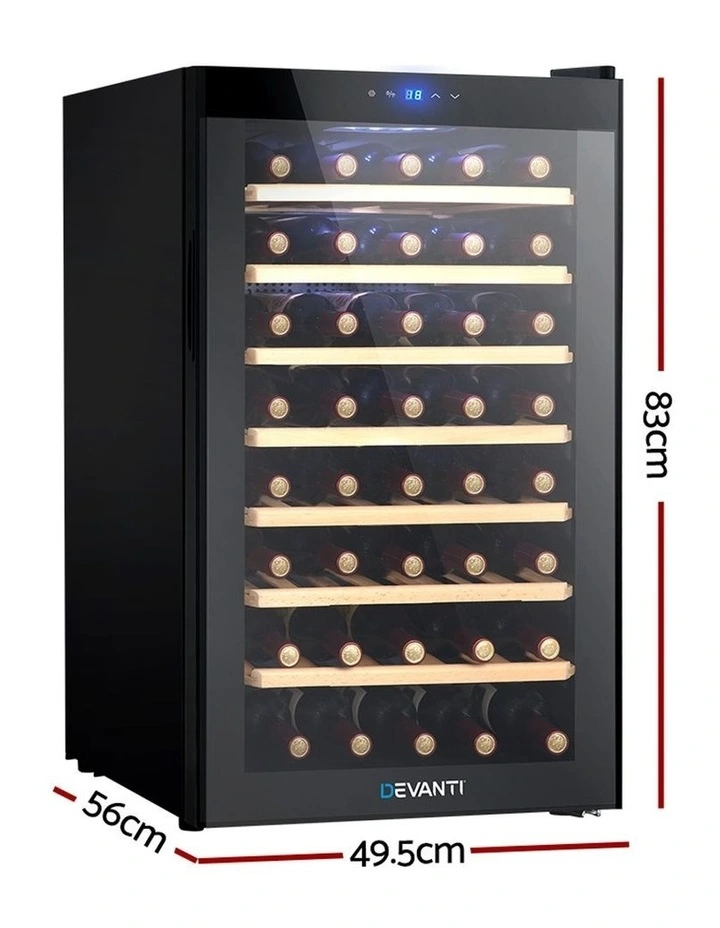 Wine Compressor Fridge Chiller Storage 51 Bottle Black
