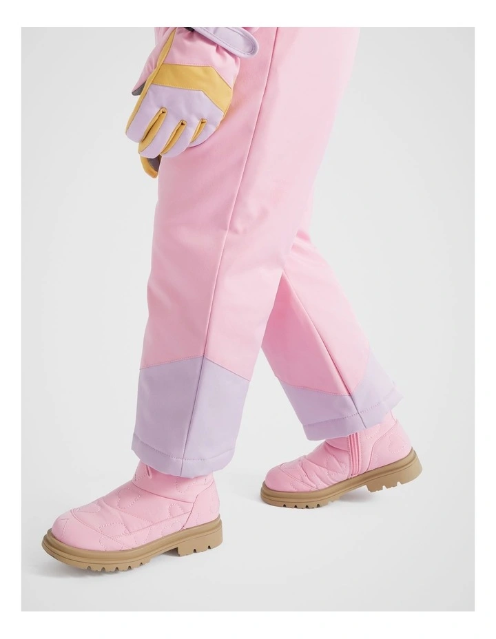 Nylon Heart Snow Boot in Candy Pink