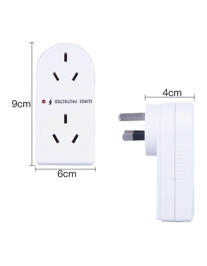 2400W Double Vertical Adapter With Surge Protection
