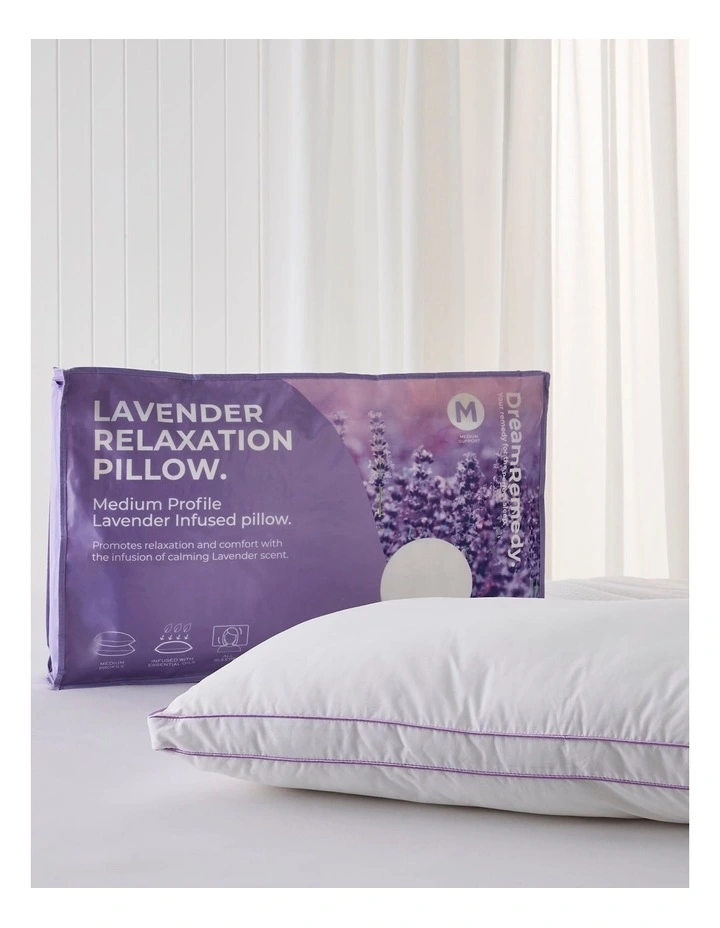 Lavender Essential Oil Pillow in White