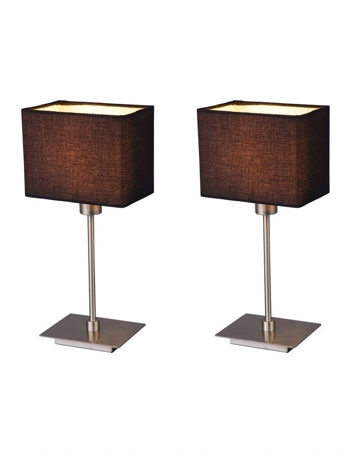 Pueblo Table Lamp Set of 2 in Black