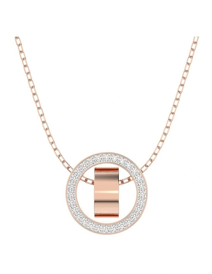 Hollow Pendant Rose Gold-Tone Plated in White