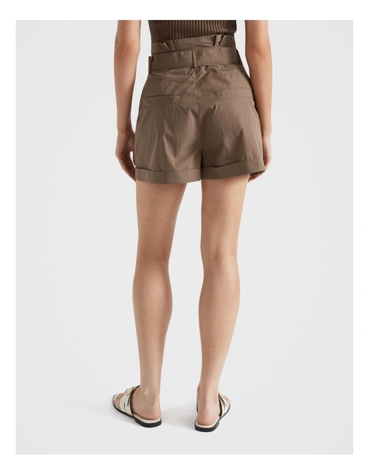 High Waist Utility Short in Cappuccino